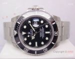 Noob factory Replica Rolex Submariner Stainless Steel Black Dial Black Ceramic Bezel watch